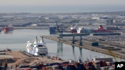 A general view of the Port of Barcelona, Spain, Sept. 23, 2017. The port is one of several in Europe that use the Chinese state-owned digital logistics platform LOGINK.