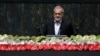 Newly-elected President Masoud Pezeshkian delivers a speech after taking his oath in a ceremony at the parliament in Tehran, Iran, July 30, 2024.