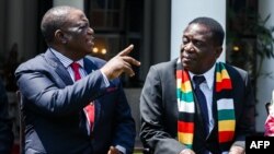 UMongameli Emmerson Mnangagwa lomsekeli wakhe uMnu. Constantino Chiwenga. NJIKIZANA / AFP.