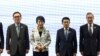 27일 라오스 비엔티안 국립컨벤션센터에서 열린 아세안(ASEAN)+3(한·중·일) 외교장관회의에서 기념 촬영을 하고 있는 조태열 한국 외교부장관, 가미카와 요코 일본 외무상, 살름싸이 콤마싯 라오스 외교장관, 왕이 중국 공산당 중앙외사판공실 주임 겸 외교부장(왼쪽 부터)