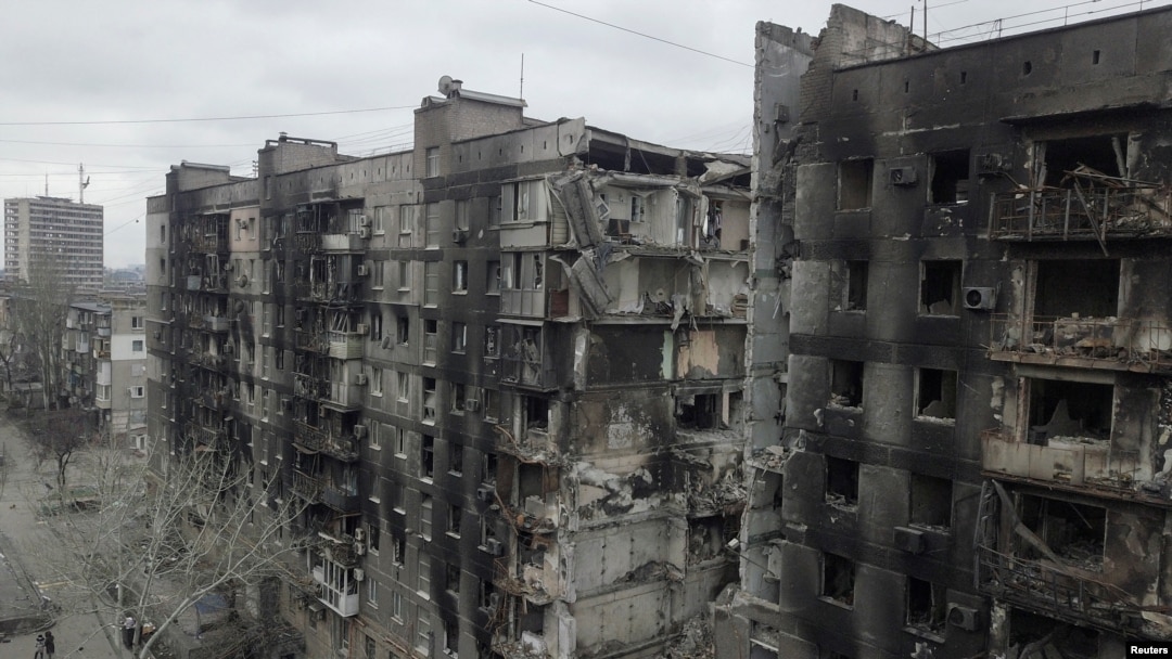 Mariupol shahridagi manzara, 14-aprel, 2022