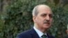 Turkish Deputy Prime Minister Numan Kurtulmus (C) gives a statement flanked by Turkish Interior Minister Efkan Ala (R) and Turkish Health Minister Mehmet Muezzinoglu (L) after a security meeting at the Cankaya Palace in Ankara, Jan. 12, 2016, 