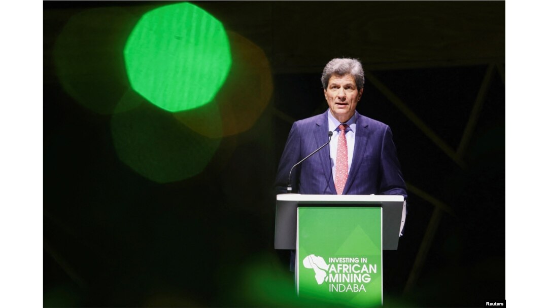 FILE - Jose Fernandez, U.S. Under Secretary of State for Economic Growth, Energy, and the Environment speaks at Investing in African Mining Indaba 2023 conference in Cape Town, South Africa, Feb. 6, 2023.