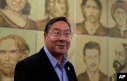 Bolivian President Luis Arce speaks at the government palace in La Paz on June 28, 2024.