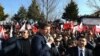 Turkish Prime Minister Ahmet Davutoglu speaks in Mardin, Turkey, Feb. 5, 2016.