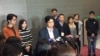  2019年1月8日香港记协等新闻工作者团体会晤政务司司长后在特区政府总部举行记者会 （美国之音记者申华拍摄）