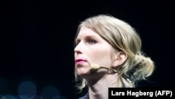 CANADA -- Former U.S. soldier Chelsea Manning speaks during the C2 conference in Montreal, Quebec, May 24, 2018