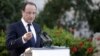 French President Francois Hollande addresses the press as he attends a Mediterranean summit of southern European and North African countries, in Valletta, Malta, October 5, 2012.