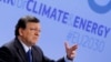 European Commission President Jose Manuel Barroso speaks about the 2030 Framework for Climate and Energy EU2030 at the EC headquarters in Brussels Jan. 22, 2014. 