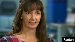 FILE - British nurse Pauline Cafferkey, shown in a January interview, had suffered a relapse of Ebola, which she contracted last year in Sierra Leone. She has recovered enough to be transferred to a hospital near her home.