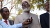 Ahmed Madobe, leader of the Ras Kamboni militia, speaks during a meeting for the creation of a State of Jubaland in Kismayo, Somalia, Feb. 28, 2013.
