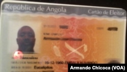 Cartão de Eleitor Angola. 