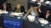 Members of the EU Parliament take part in a voting session on the implications for EU citizens' privacy of the US Prism and other internet surveillance cases, on July 4, 2013, in Strasbourg, eastern France. 