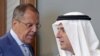 FILE - Russian Foreign Minister Sergei Lavrov (L) and Saudi Foreign Minister Adel Jubeir attend a news conference after a meeting in Moscow, Russia, Aug. 11, 2015.