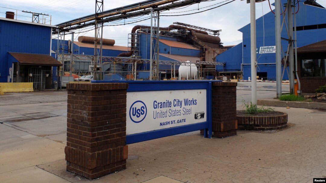 FILE - Entrance to idled U.S. Steel Corp steelmaking operations in Granite City, Illinois, U.S. 