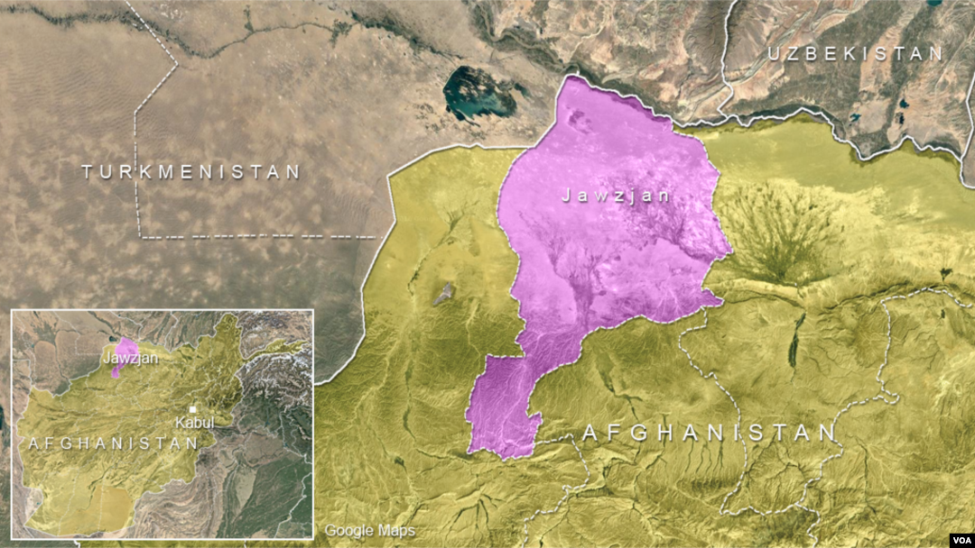 Map of Jawzjan province, Afghanistan