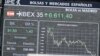 Electronic boards at the Madrid stock exchange, Spain, June 19, 2012. 
