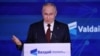 Russian President Vladimir Putin delivers a speech at the 21st annual meeting of the Valdai Discussion Club in Sochi, Krasnodar region, Russia, Nov. 07, 2024.