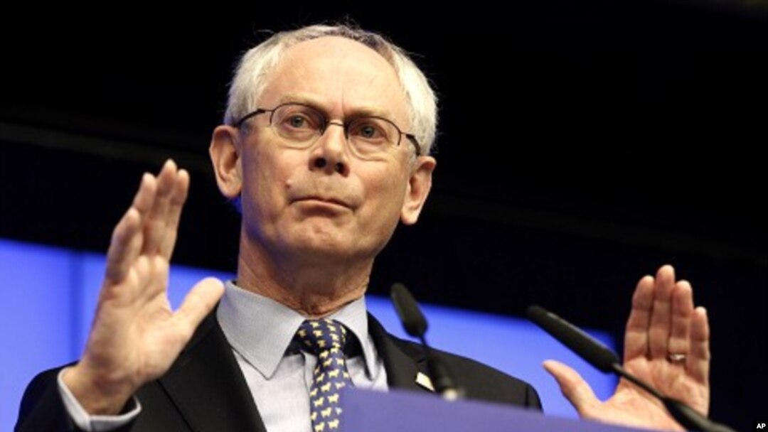 European Council President Herman Van Rompuy holds a news conference at the end of a European Union leaders summit in Brussels March 2, 2012 . 