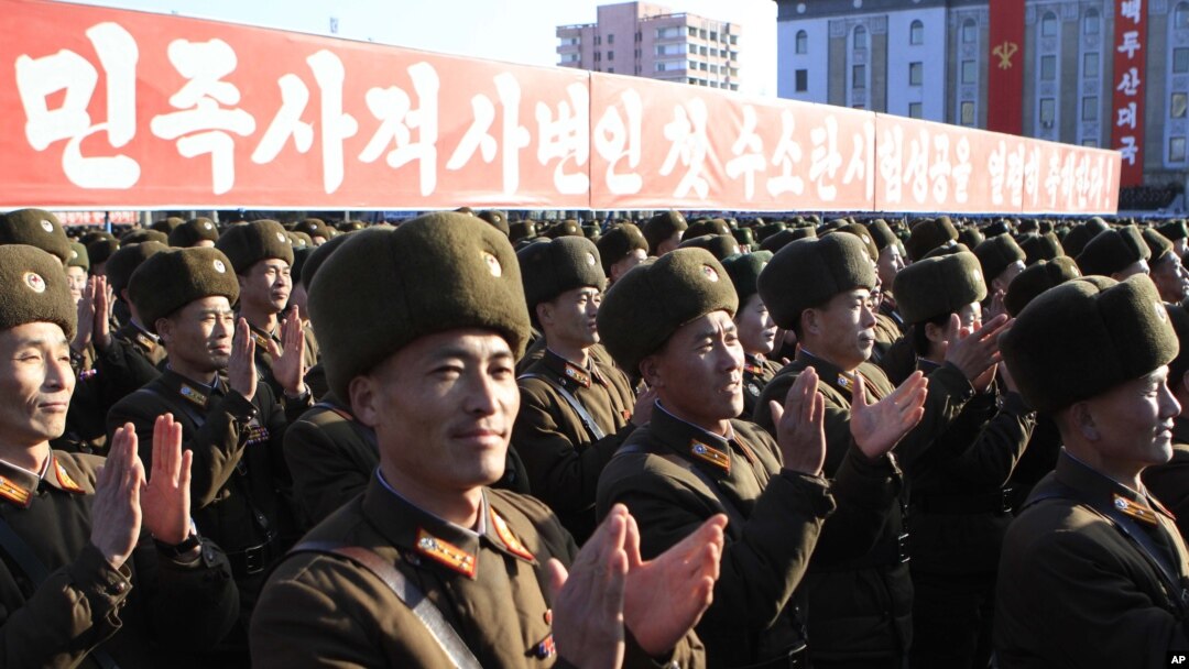 지난 1월 평양 김일성 광장에서 북한의 수소탄 핵실험을 축하하는 대규모 군중집회가 열렸다. (자료사진)