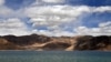 This photo taken on Sept. 14, 2018, shows a general view of the Pangong Lake in Leh district of Union territory of Ladakh bordering India and China.