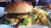 A combination hamburger served in Pyongyang, North Korea, June 12, 2018. A new Australian study links fast food to dementia.