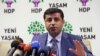 FILE - Pro-Kurdish Peoples' Democratic Party leader Selahattin Demirtas is seen speaking during a news conference in Ankara, Turkey, July 21, 2015.