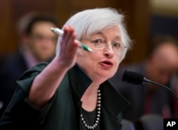 Federal Reserve Chair Janet Yellen testifies before the House Financial Services Committee hearing on monetary policy and the state of the economy, on Capitol Hill in Washington, July 15, 2015.