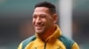 Australia's Israel Folau during the captain's run at Twickenham Stadium, London, Nov. 23, 2018.