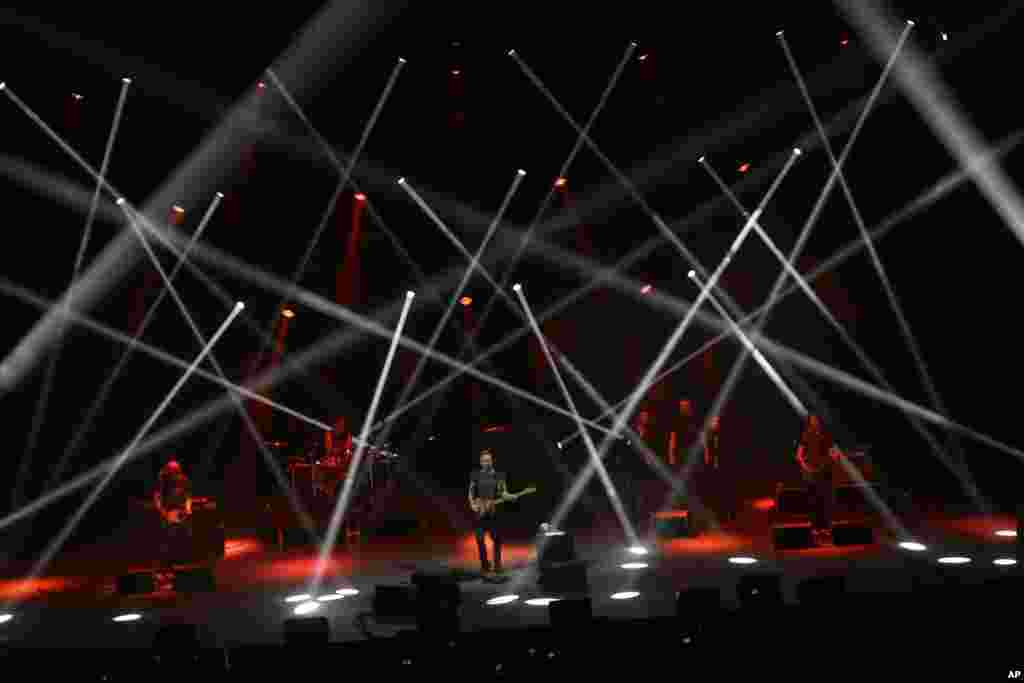 Sting performs at the Auditorio Nacional in Mexico City, May 17, 2017.