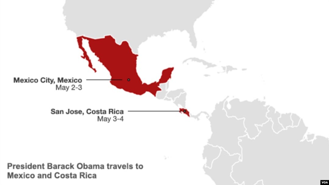 President Obama's trip to Mexico and Costa Rica.