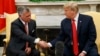 President Donald Trump meets with King Abdullah II of Jordan in the Oval Office of the White House, June 25, 2018, in Washington.