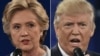 A combination of pictures created on Oct. 9, 2016 shows Democratic presidential candidate Hillary Clinton and Republican presidential candidate Donald Trump in St. Louis, Missouri.