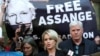 Kristinn Hrafnsson, editor in chief of Wikileaks, and barrister Jennifer Robinson talk to the media outside the Westminster Magistrates Court after WikiLeaks founder Julian Assange was arrested in London, April 11, 2019.