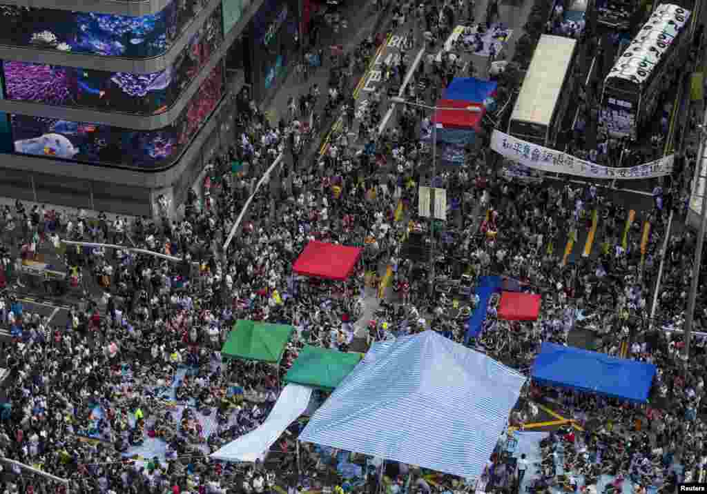 ဗုဒ္ဓဟူးနေ့ ဟောင်ကောင်ဆန္ဒပြမြင်ကွင်း