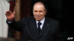 FILE - Algeria's President Abdelaziz Bouteflika is seen gesturing in Algiers, Jan. 14, 2013.