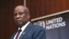 FILE - UN Humanitarian Coordinator in Nigeria Edward Kallon speaks during the launch of the 2018 Humanitarian Response Plan (HRP) for northeast Nigeria in Abuja, Nigeria, Feb. 8, 2018.