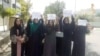 FILE - Women hold a street protest calling on the Taliban to protect their rights, in Kabul, Afghanistan, Aug. 17, 2021, in this still image taken from video. (Shamshad News/via Reuters) 
