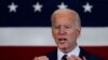 Democratic presidential candidate former Vice President Joe Biden gestures during a campaign stop in Manchester, N.H., Oct. 9, 2019. 
