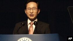 South Korean President Lee Myung-bak, Aug. 15, 2012.