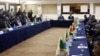 Delegates attend the Economic Community of West African States (ECOWAS) summit dedicated to the recent military coup in Mali, on April 2, 2012, in Dakar.