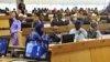 Delegates participate at the Donor Conference for development in Mali at the EU Headquarters in Brussels, May 15, 2013.
