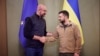 EU Council President Michel and Ukraine's President Zelenskiy hold a meeting in Kyiv