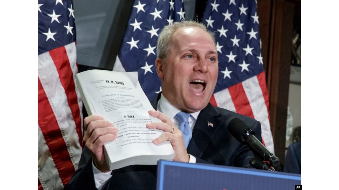 Congressman Steve Scalise discusses a bill in U.S. Capitol.