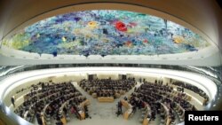 联合国人权理事会日内瓦会议。（路透社资料图）