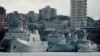 Three Chinese warships are seen docked at Garden Island naval base in Sydney, Austalia, June 3, 2019. Australians were surprised by the sight of three Chinese warships steaming into to Sydney Harbour, forcing the prime minister to reassure jittery residents. 
