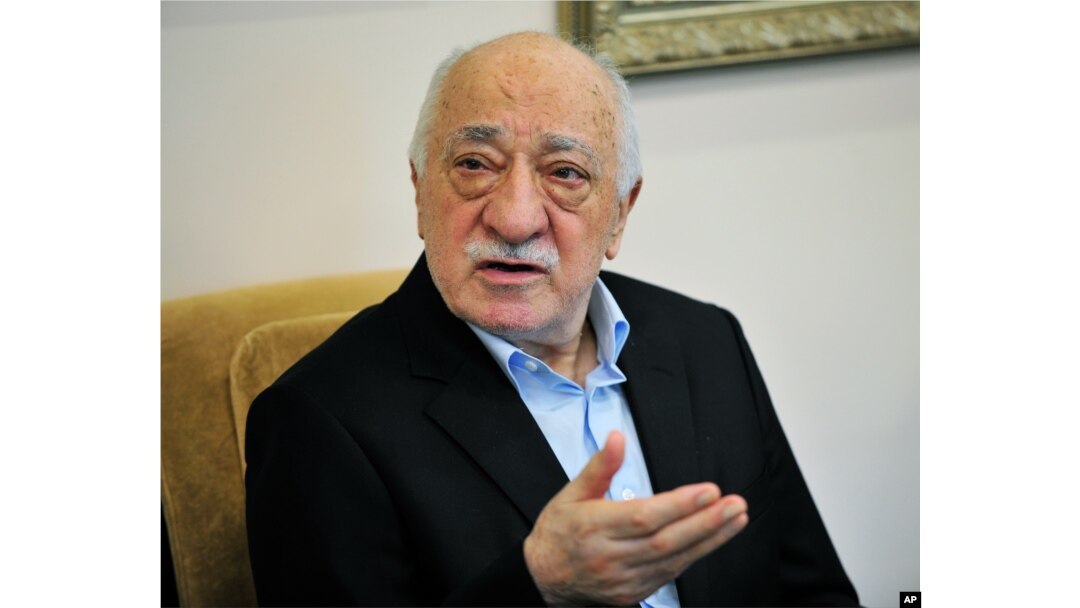Islamic cleric Fethullah Gulen speaks to members of the media at his compound, July 17, 2016, in Saylorsburg, Pennsylvania. Turkish officials have blamed a failed coup attempt on Gulen, who denies the accusation.
