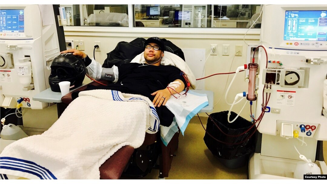Tony Chhim goes for dialysis, a process that takes 4 to 5 hours, every other day, in Nanuet, New York, May 12, 2017. Dialysis is the medical treatment used to cleanse the blood of a patient with serious kidney problems. (Photo courtesy of Timothy Chhim)