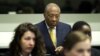 Former Liberian President Charles Taylor listens to the judge at the opening of the sentencing judgement hearing at the court in Leidschendam, near The Hague, May 30, 2012. 