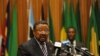 Commissioner Jean Ping addresses participants of the opening session of the African Union Peace and Security council meeting in Addis Ababa, July 14,2012. 